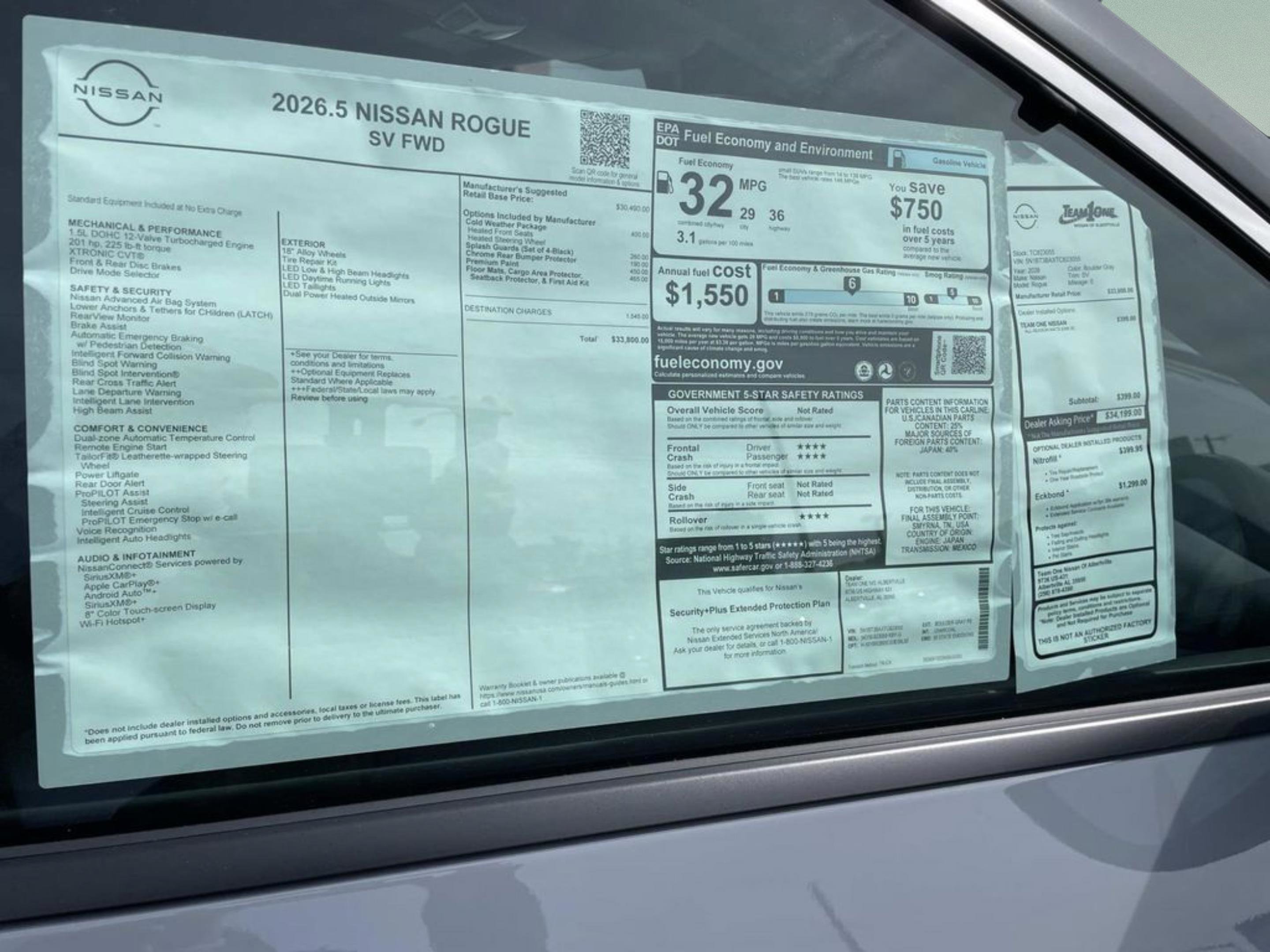 New 2026 Boulder Gray Pearl Nissan SV image 27