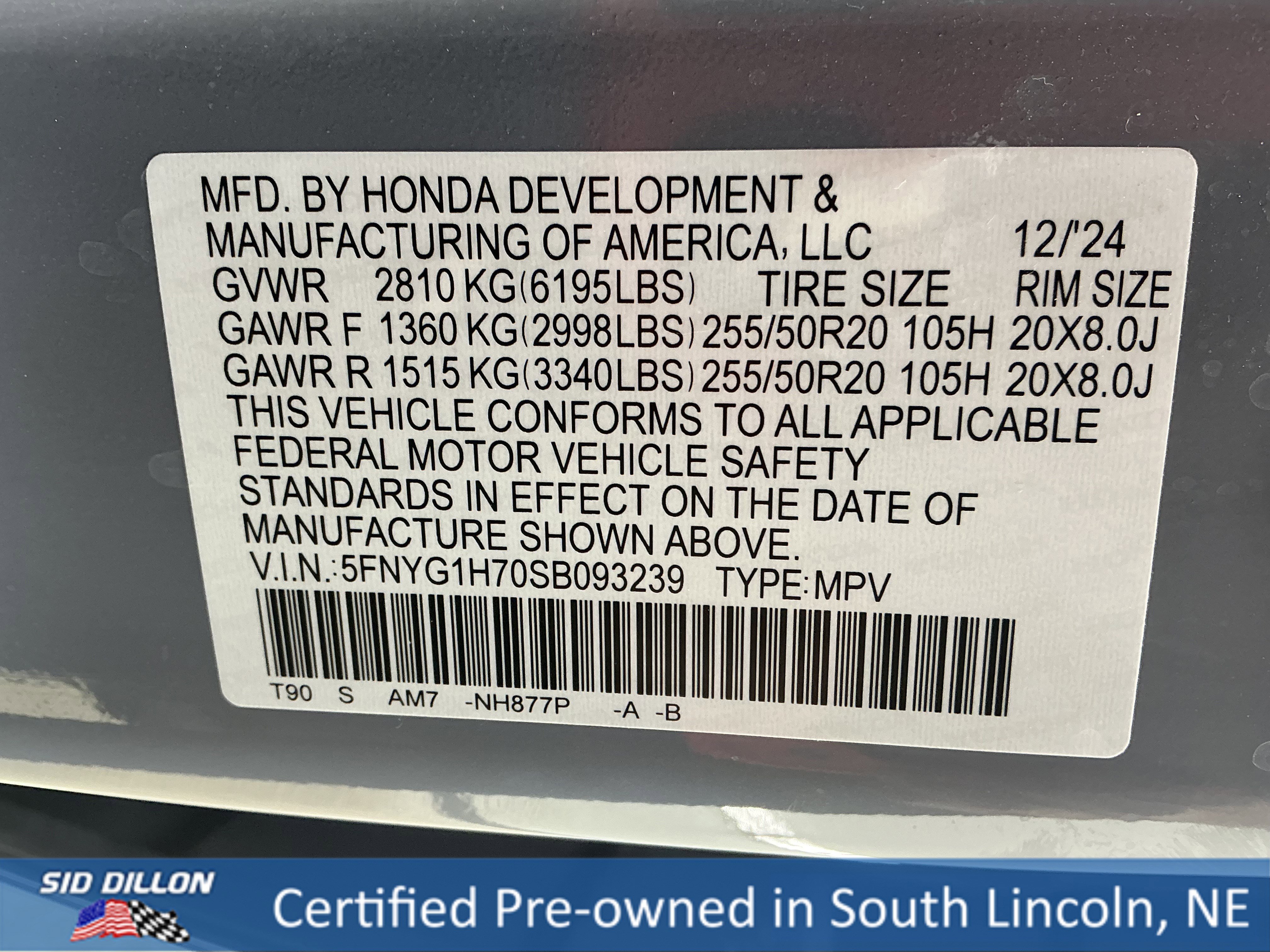 Certified Used 2025 Green Honda Touring image 14