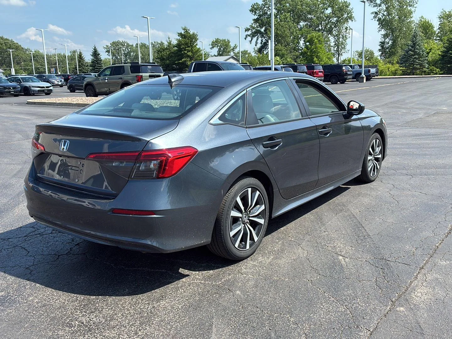 Used 2024 Meteorite Gray Metallic Honda EX image 16