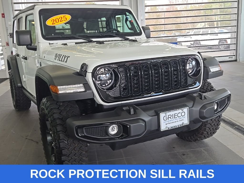 Used 2025 Jeep Wrangler 4xe Willys 4XE with VIN 1C4RJXN62SW583553 for sale in Methuen, MA
