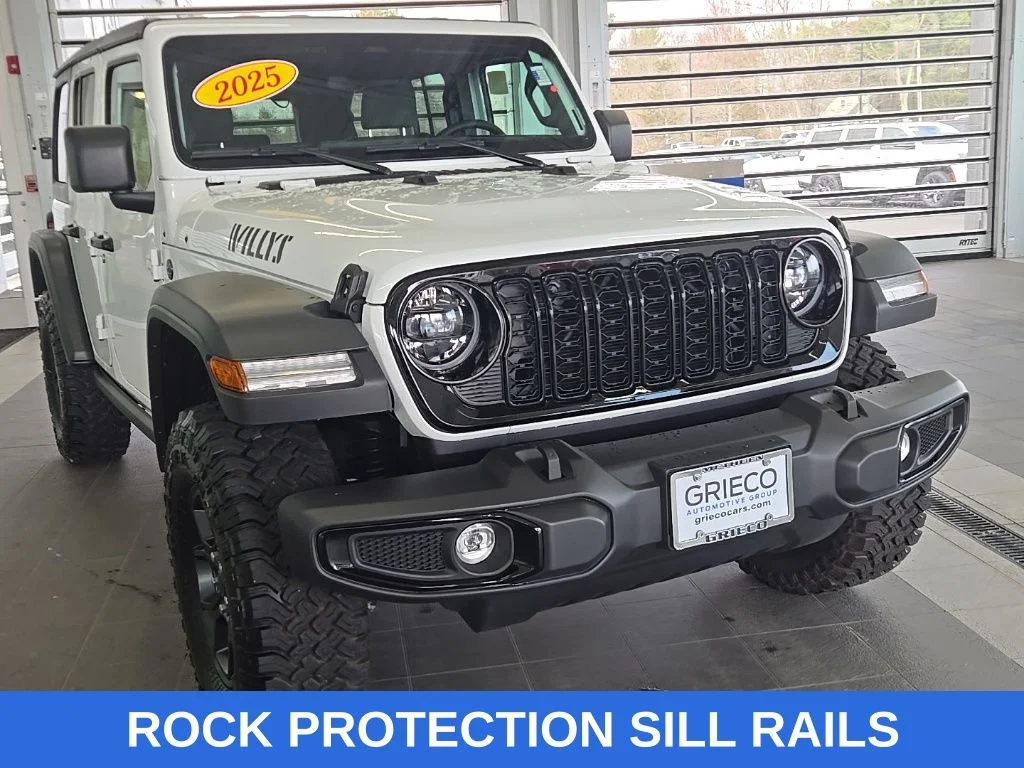 Used 2025 Jeep Wrangler 4xe Willys 4XE with VIN 1C4RJXN62SW583553 for sale in Methuen, MA