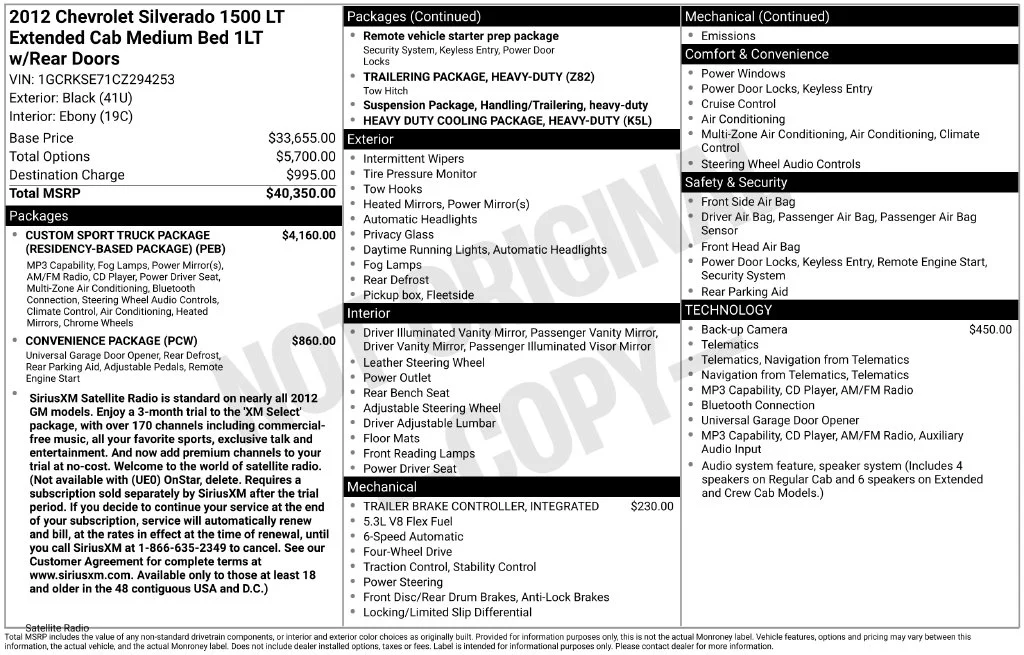 Used 2012 Black Chevrolet LT image 3