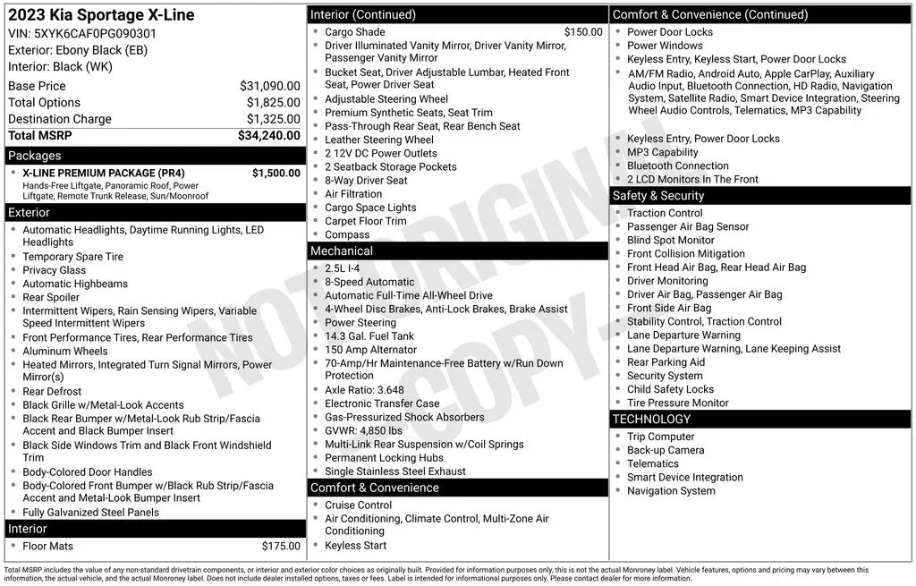 Used 2023 Black Kia X-Line image 5