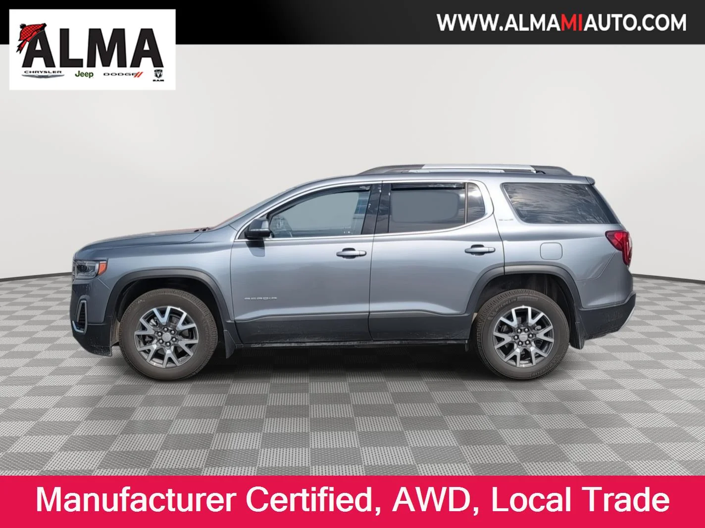 Certified Used 2021 Satin Steel Metallic GMC SLE image 1