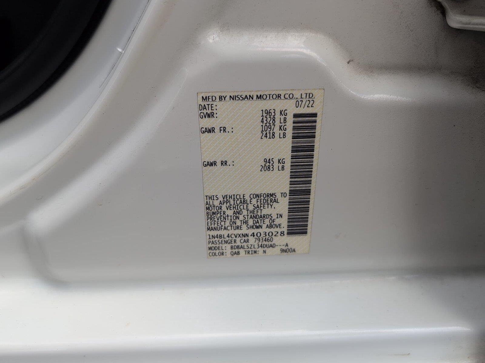 Used 2022 Pearl White TriCoat Nissan 2.5 SR image 11