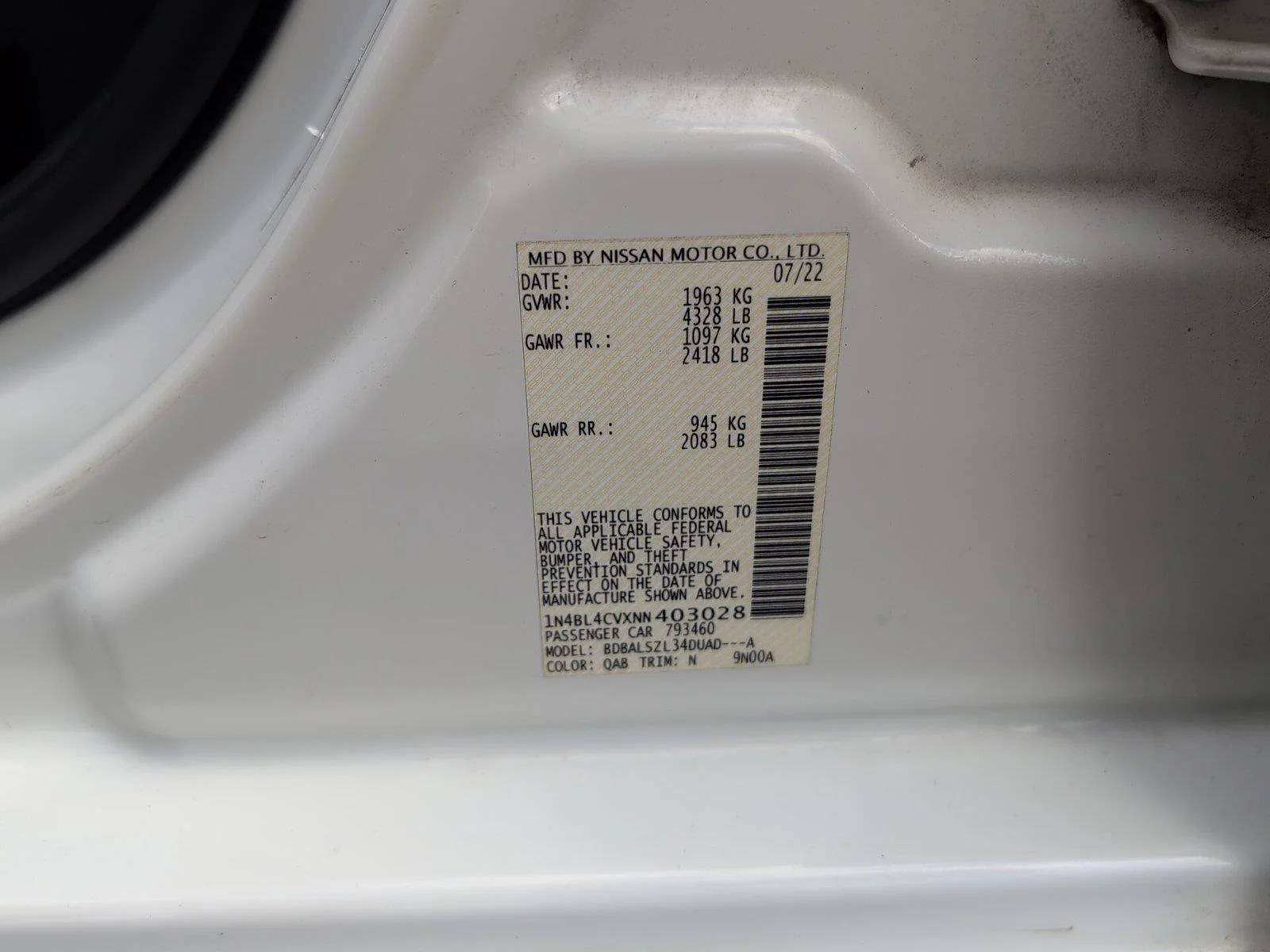 Used 2022 Pearl White TriCoat Nissan 2.5 SR image 11