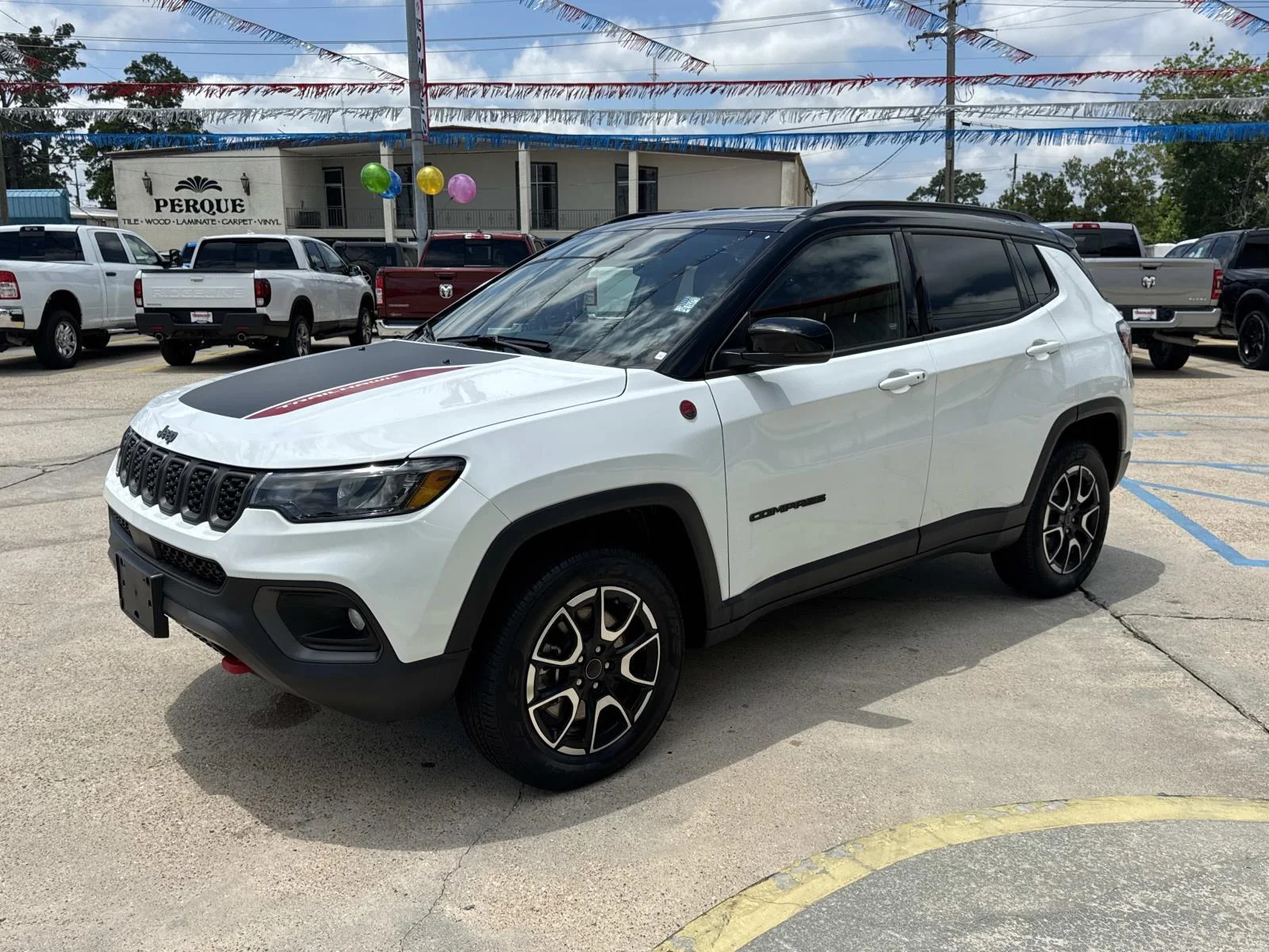 Used 2025 Bright White Clearcoat Jeep Trailhawk image 3