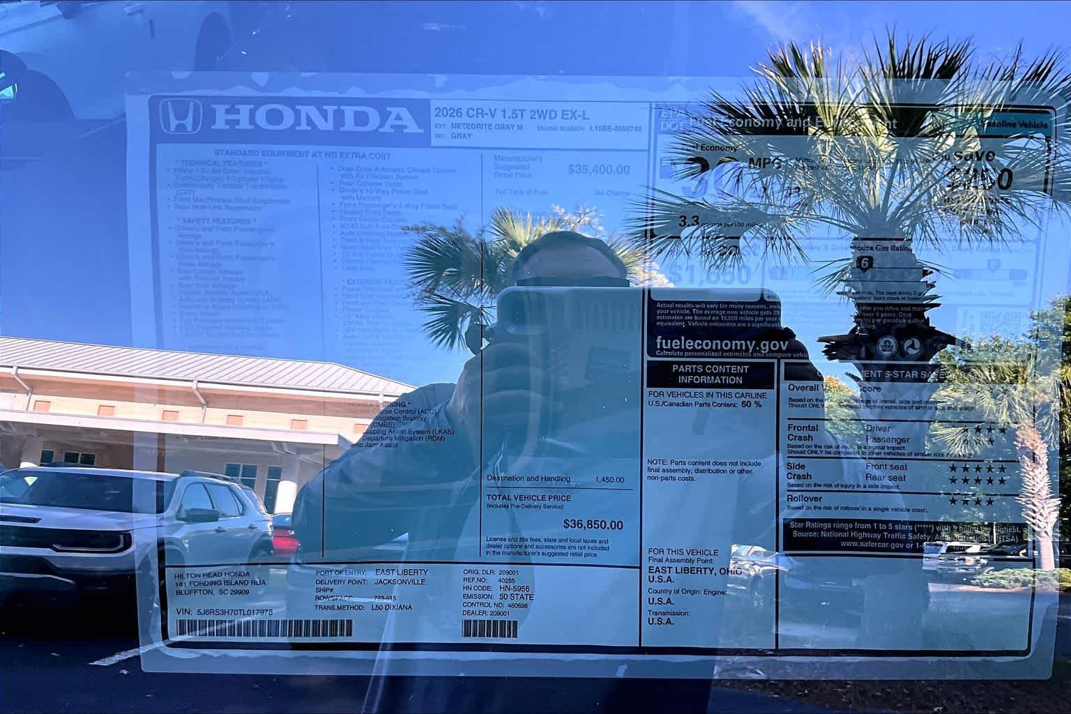 New 2026 Meteorite Gray Metallic Honda EX-L image 17