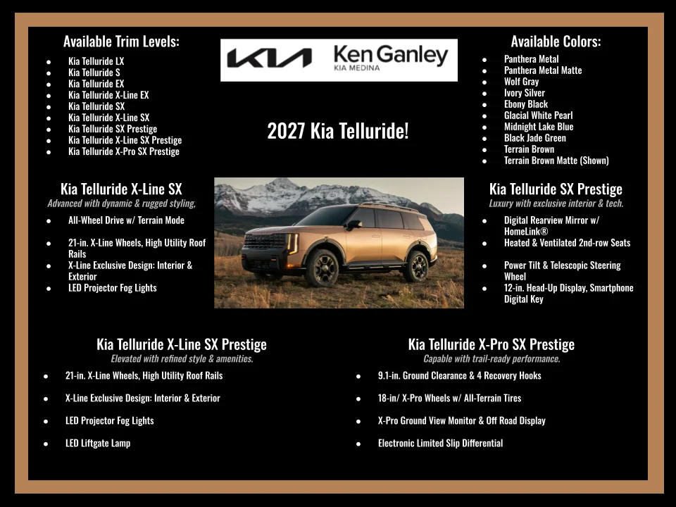 New 2027 Terrain Brown Matte Kia X-LINE SX PRESTIGE image 29