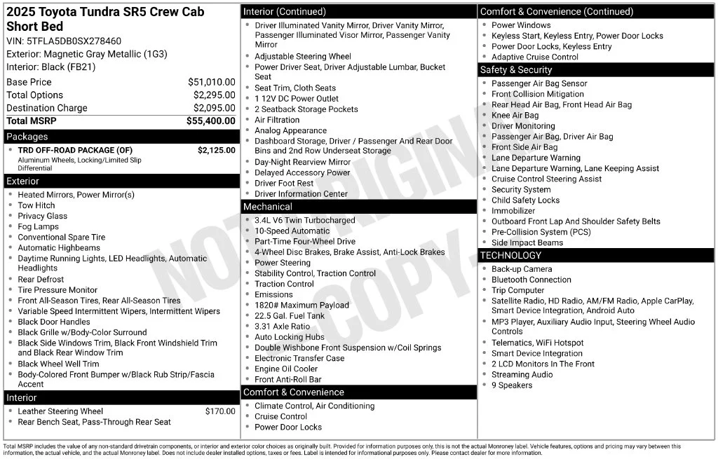Used 2025 Gray Toyota SR5 image 53