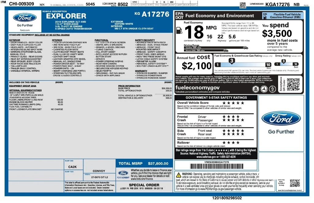 Used 2019 White Ford XLT image 2