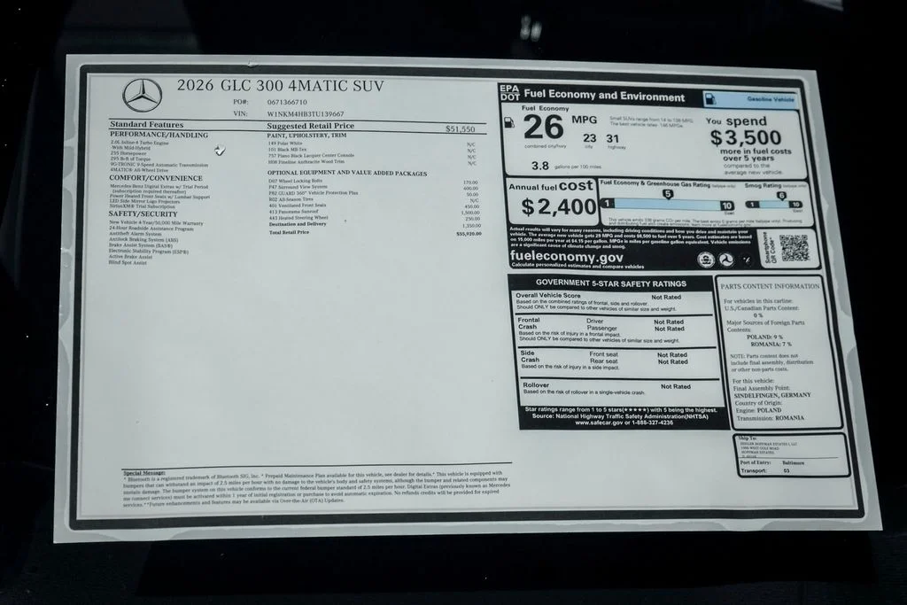 New 2026 Polar White Mercedes-Benz GLC 300 image 22
