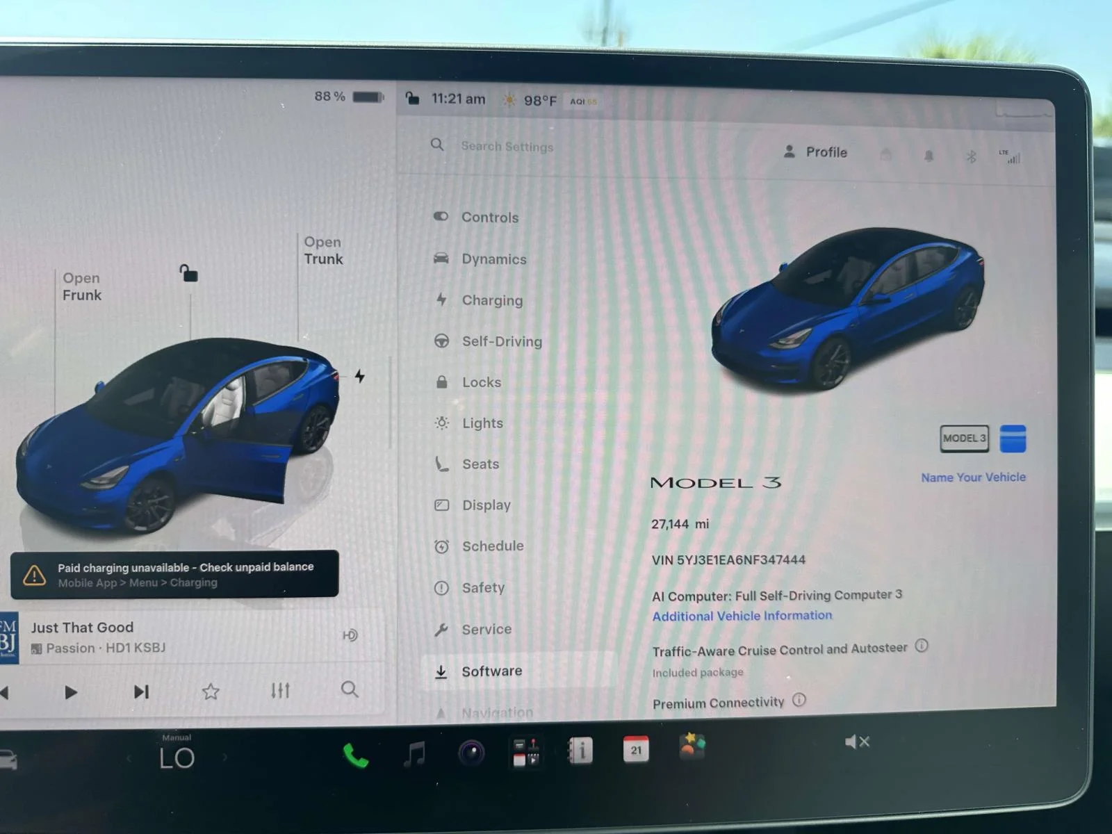 Used 2022 Blue Tesla RWD image 19