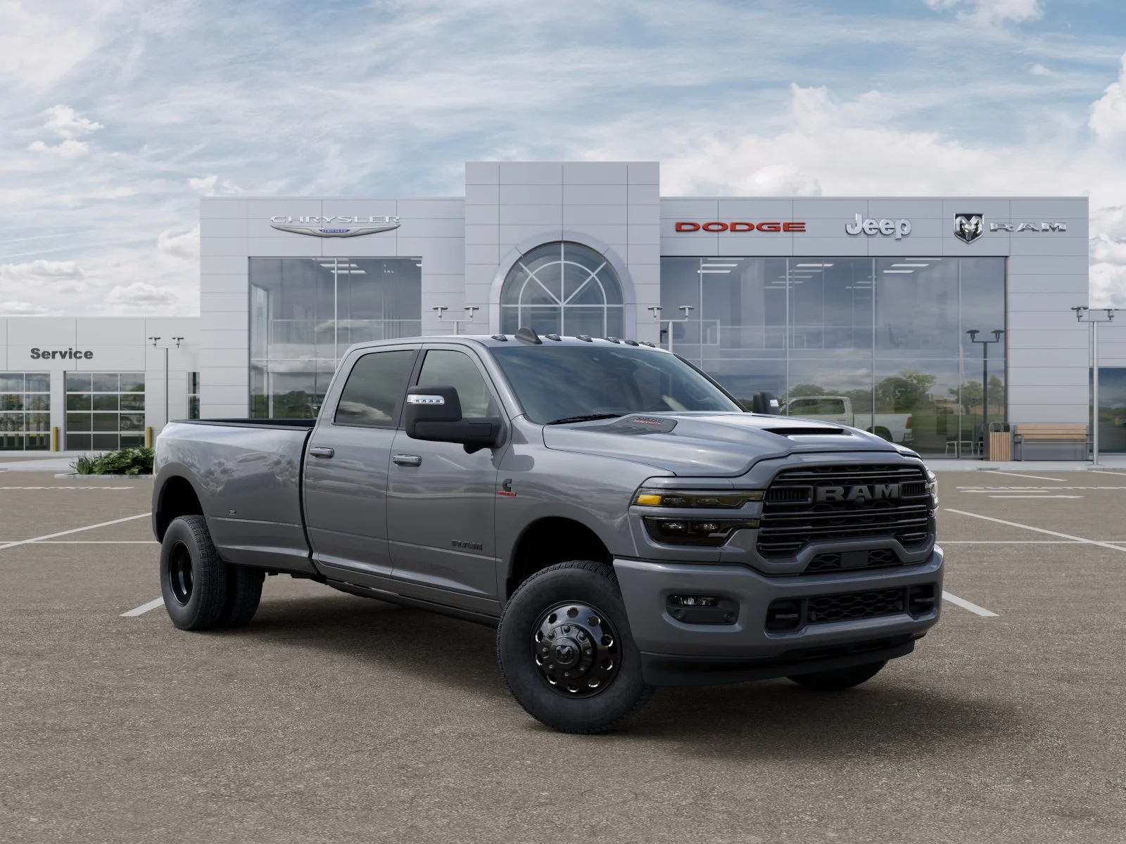 New 2026 Ceramic Gray Clear-Coat Exterior Paint RAM Laramie image 33