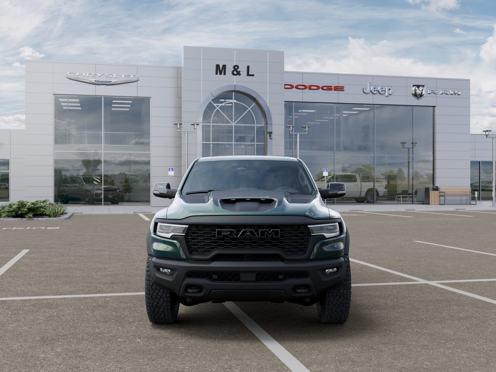 New 2026 Serrano-Green Metallic Exterior Paint RAM RHO Crew Cab 4x4 5