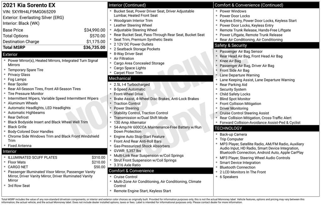 Used 2021 Silver Kia EX image 4