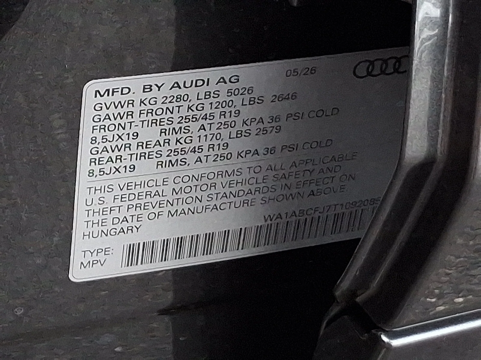 New 2026 Daytona Gray Pearl Effect - 6Y6Y Audi S line image 20
