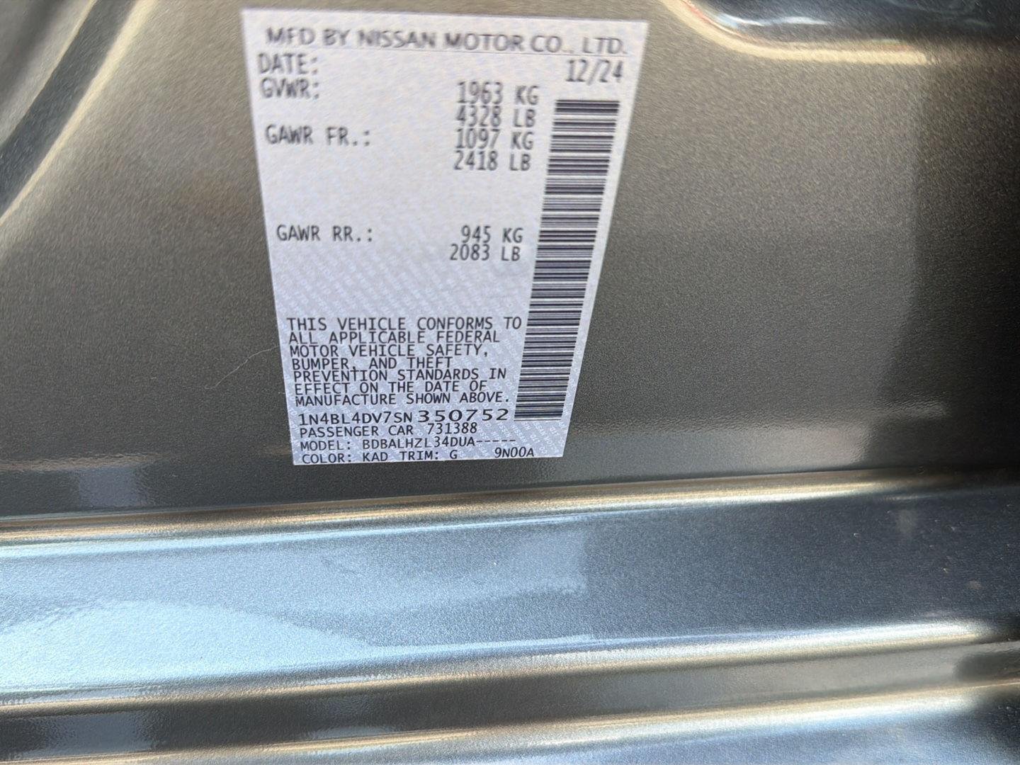 Used 2025 Gun Metallic Nissan SV image 40