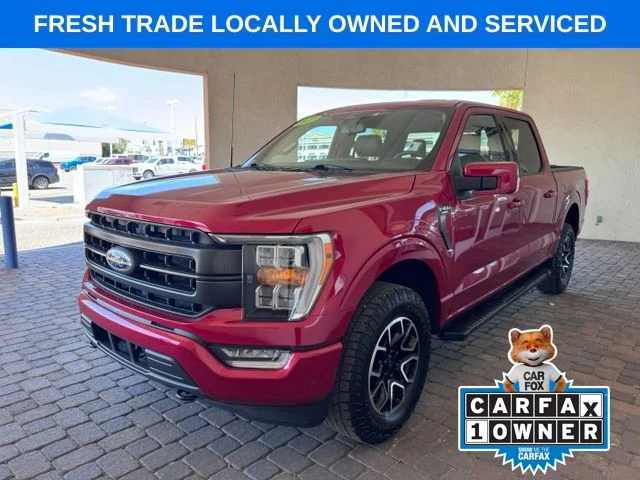 Certified Used 2022 Rapid Red Metallic Tinted Clearcoat Ford Lariat image 1