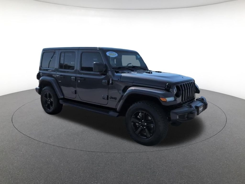 Certified Used 2021 Gray Jeep Unlimited Sahara Altitude image 3