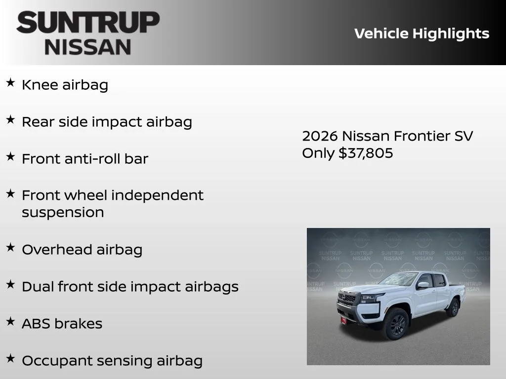 New 2026 White Nissan SV image 16