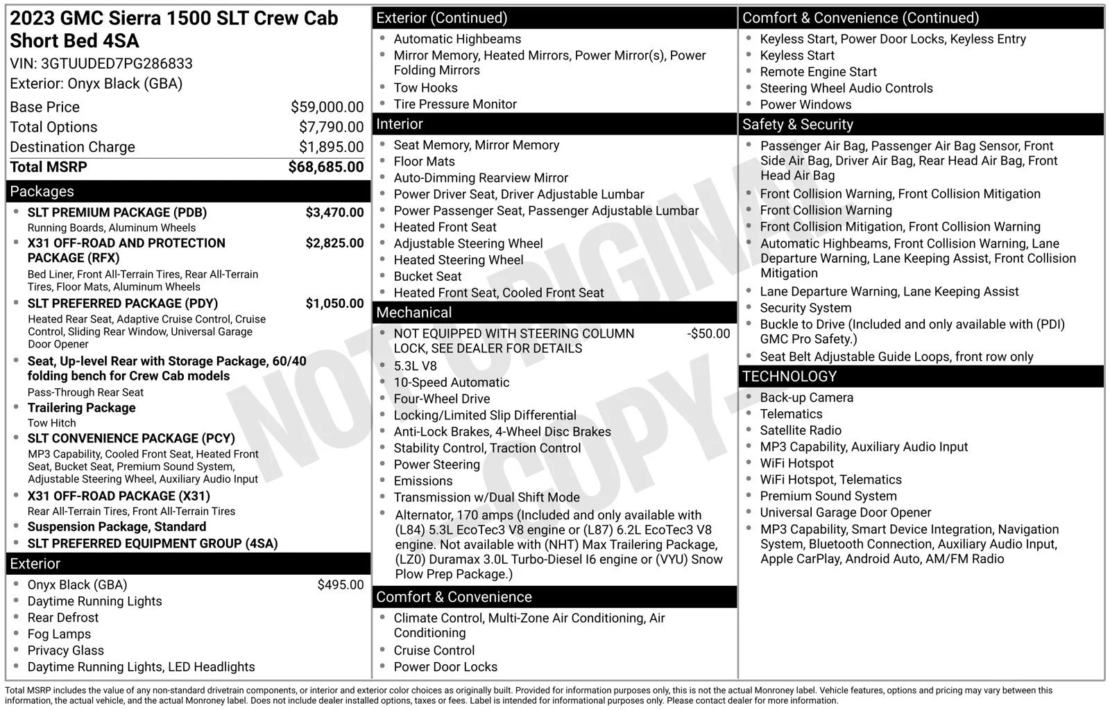 Used 2023 ONYX BLACK GMC SLT image 48