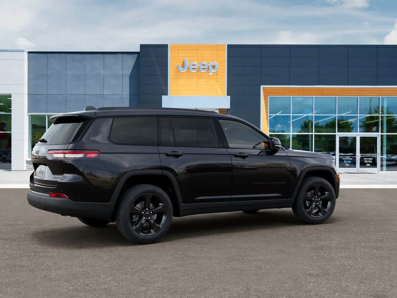 New 2025 Diamond Black Crystal Pearl-Coat Exterior Paint Jeep Limited image 4