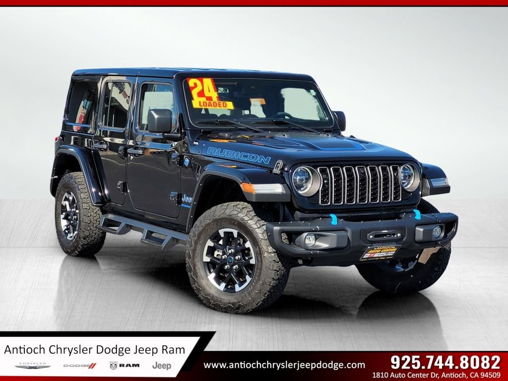 Used 2024 Black Jeep Rubicon 4xe image 1
