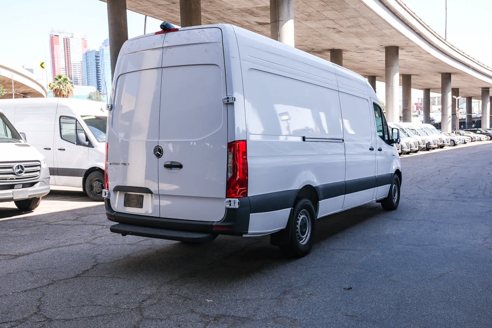 New 2025 Arctic White Mercedes-Benz Cargo 170 WB High Roof RWD Electric Motor image 4