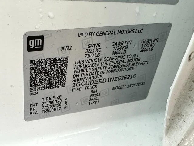 Certified Used 2022 Summit White Chevrolet RST image 22