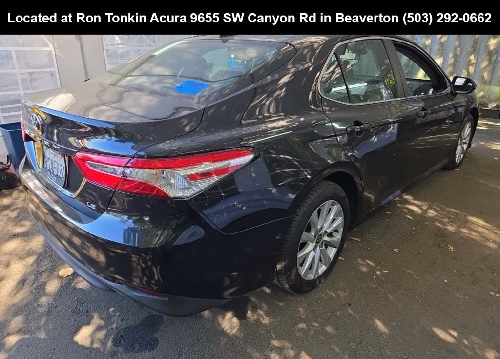 Used 2020 Midnight Black Metallic Toyota LE image 3
