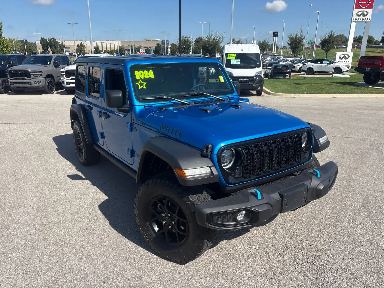 Used 2024 Hydro Blue Pearlcoat Jeep Willys image 3