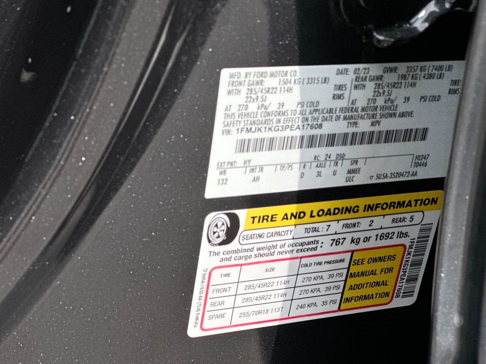 Used 2023 Gray Ford Limited MAX image 34