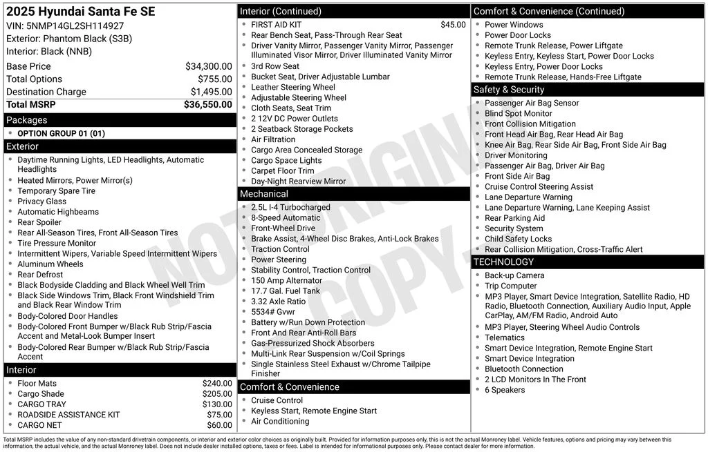 Used 2025 Black Hyundai SE image 16