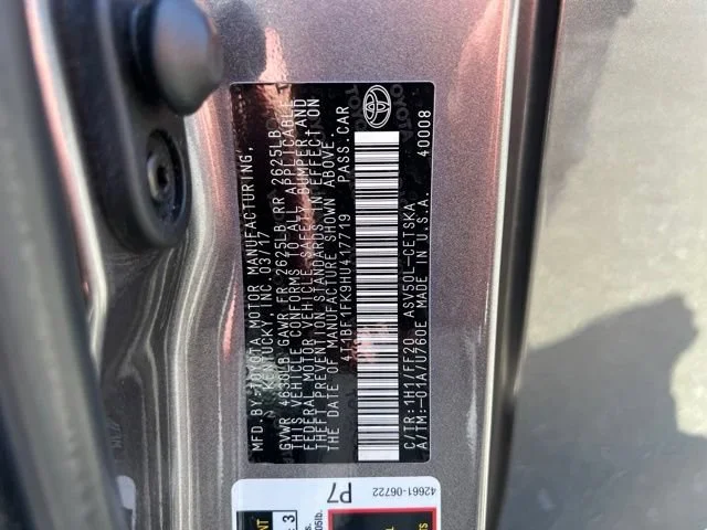 Used 2017 Predawn Gray Mica Toyota XLE image 11