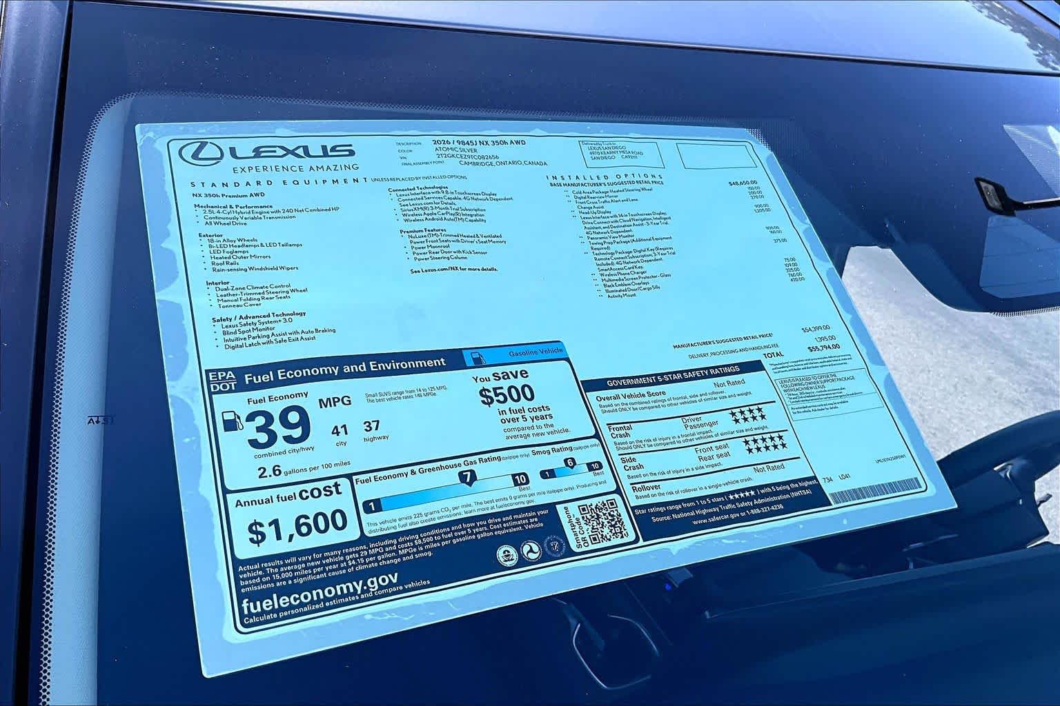 New 2026 Atomic Silver Lexus PREMIUM image 22