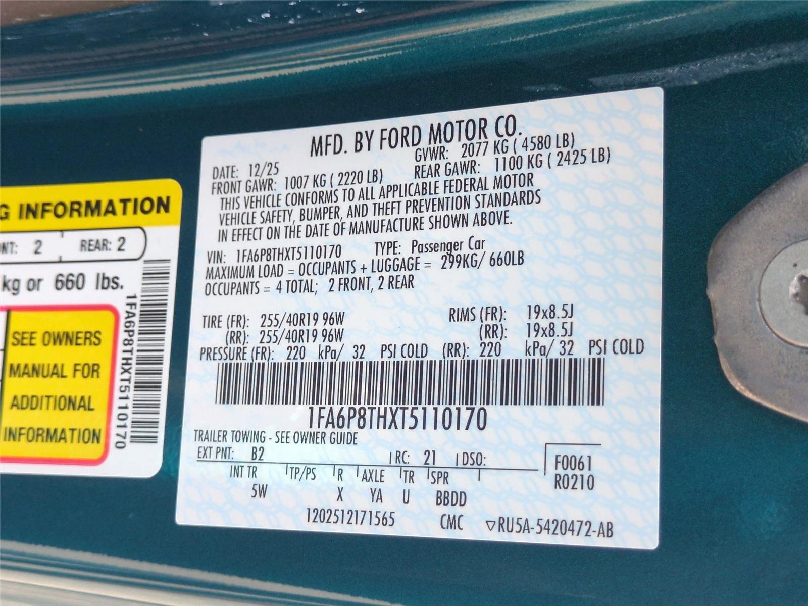 New 2026 Adriatic Blue Metallic Ford EcoBoost® Premium Fastback image 37