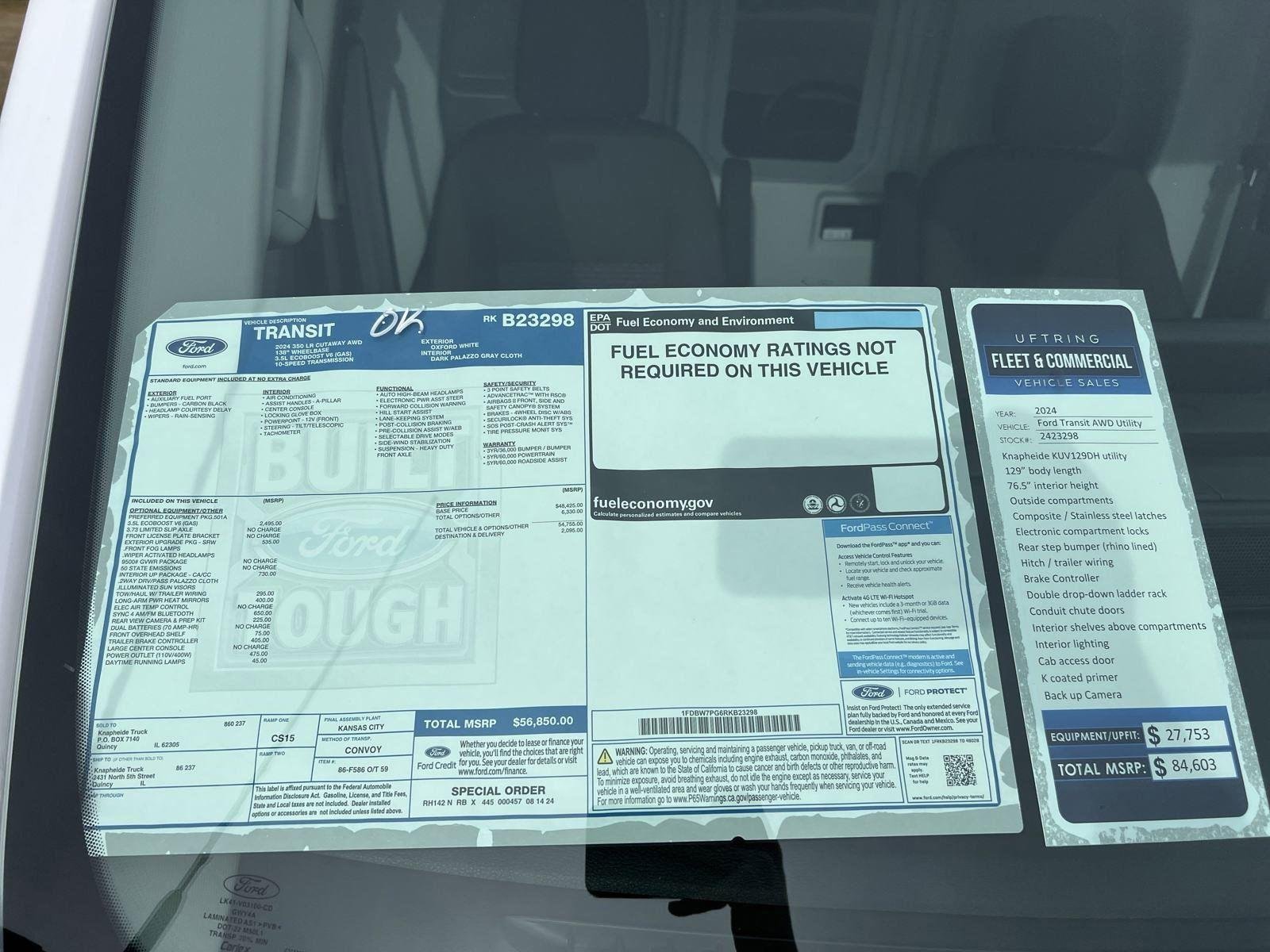 Used 2024 Oxford White Ford T350 AWD SRW image 14