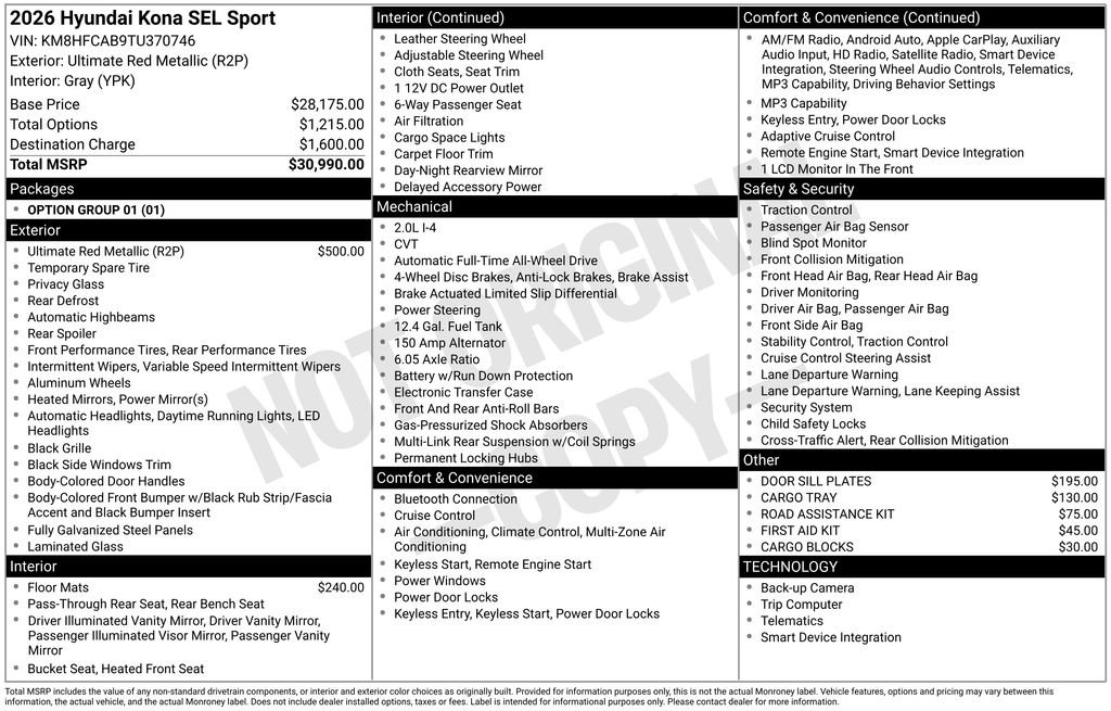 2026 Hyundai Kona SEL Sport - Photo 24