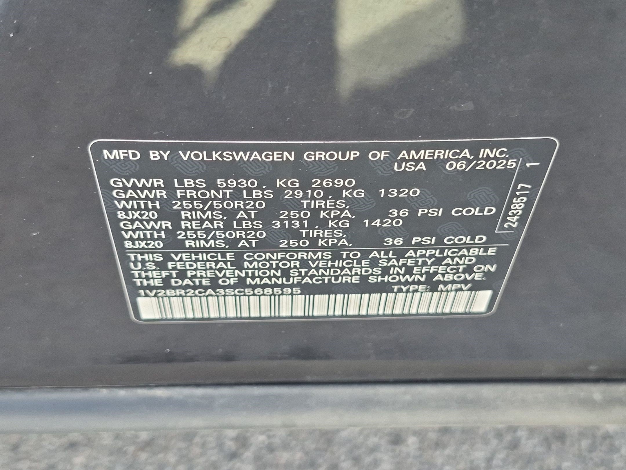 Certified Used 2025 Deep Black Pearl Volkswagen 2.0T SEL image 36