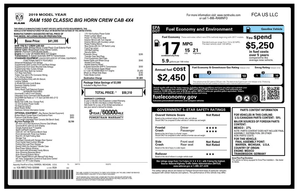 Used 2019 Black Ram Big Horn image 3