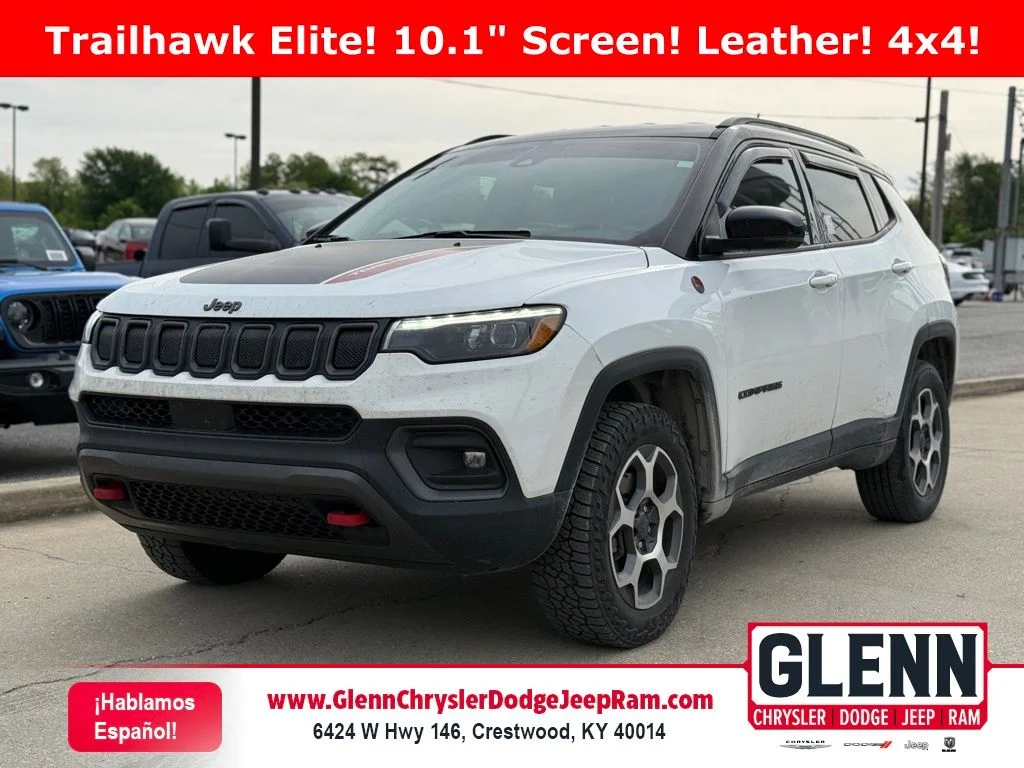 Used 2022 White Jeep Trailhawk image 1