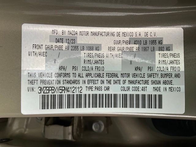 Certified Used 2024 Zircon Sand Metallic Mazda 2.5 Carbon Turbo image 45