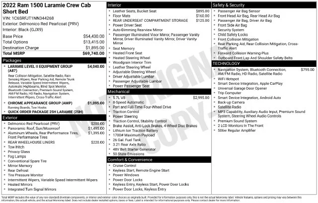 Used 2022 Red Ram Laramie image 32