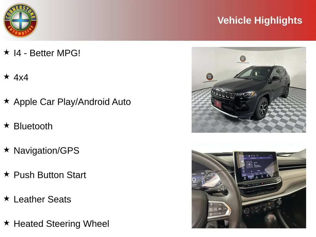 Used 2025 Jeep Compass Limited with VIN 3C4NJDCN1ST576848 for sale in Elk River, Minnesota