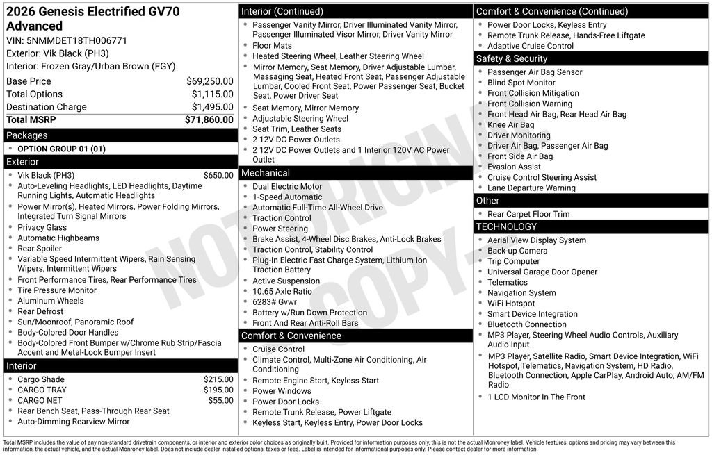 Used 2026 Black Genesis Advanced image 2