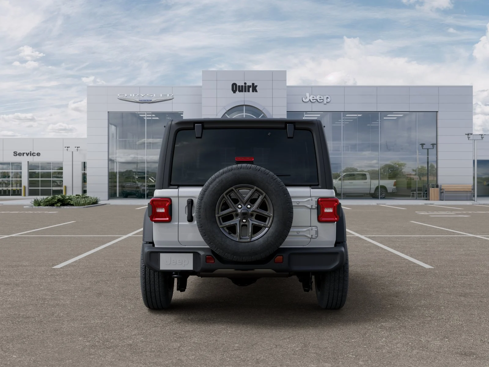 New 2026 Bright White Clear-Coat Exterior Paint Jeep Sport S image 7