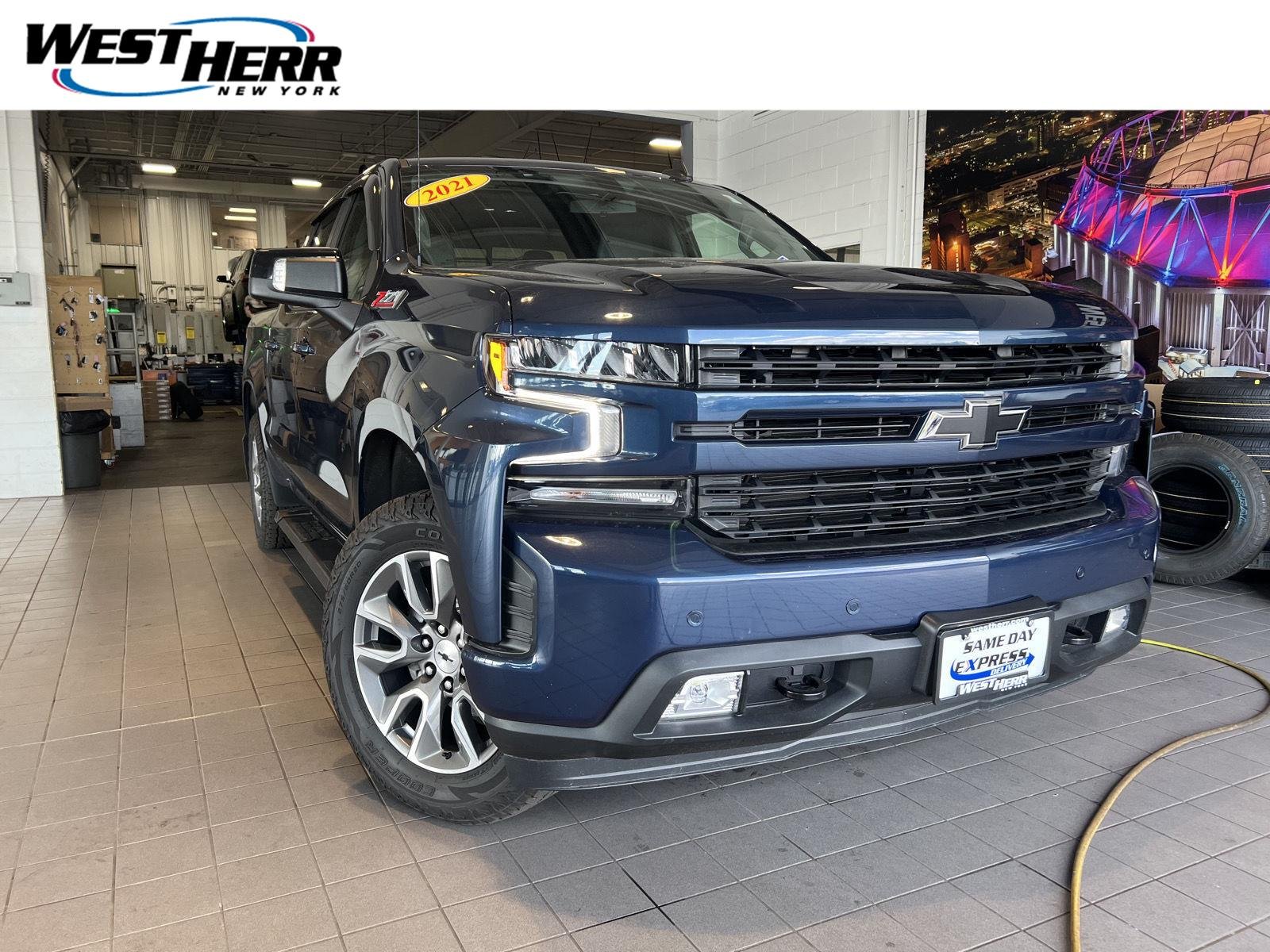 Used 2021 Northsky Blue Metallic Chevrolet RST image 1