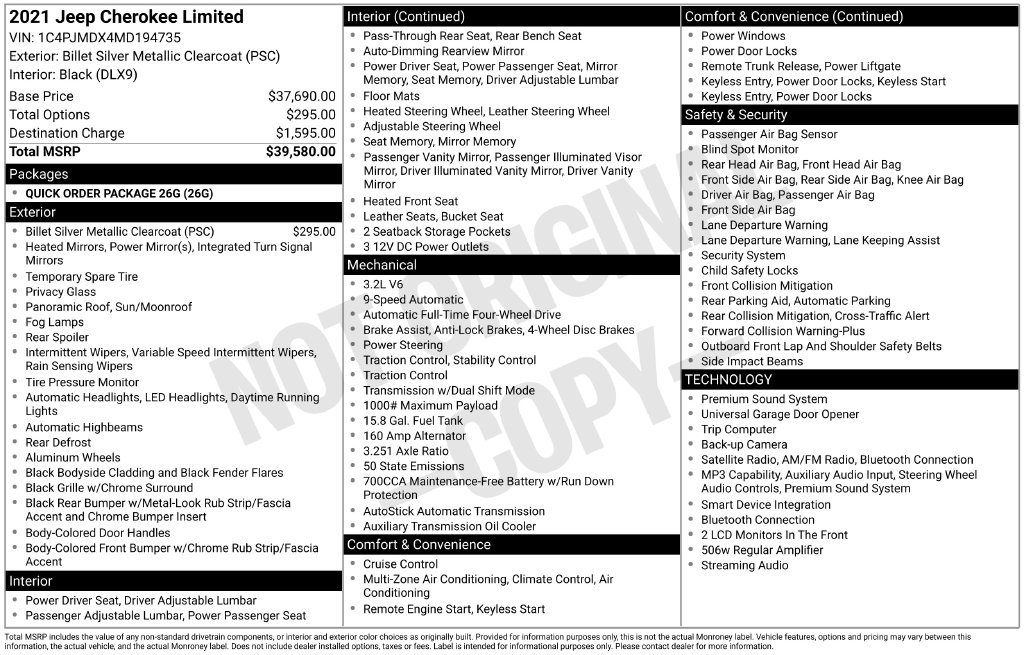 Used 2021 Silver Jeep Limited image 3