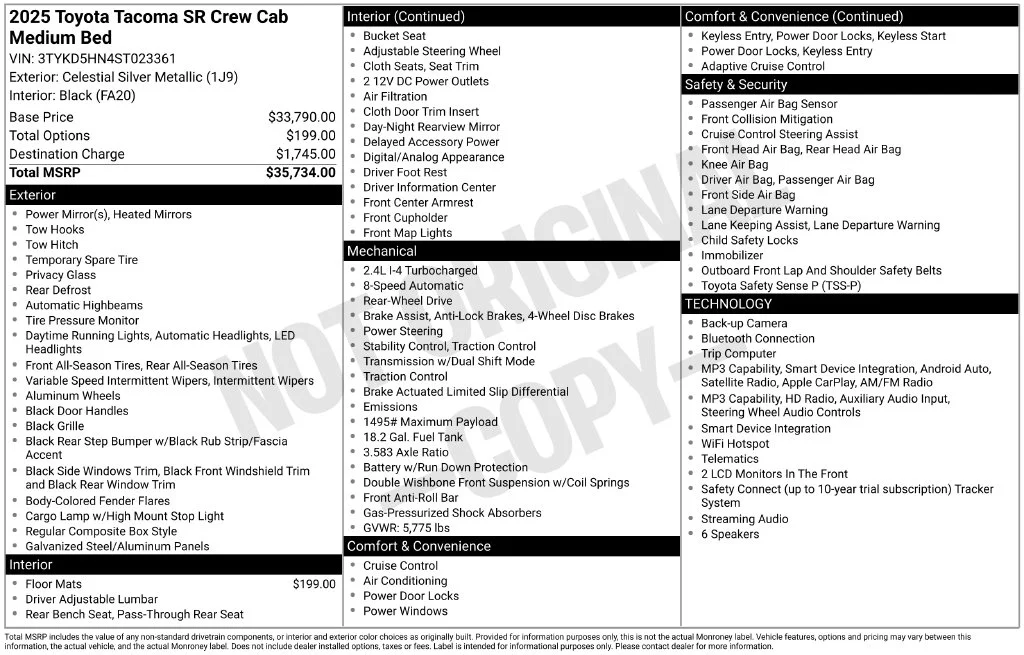 Used 2025 Silver Toyota SR image 10